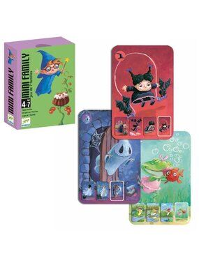 Djeco Card Speed Game Mini Family  (MULTILINGUAL)   for Age 4+ New Sealed